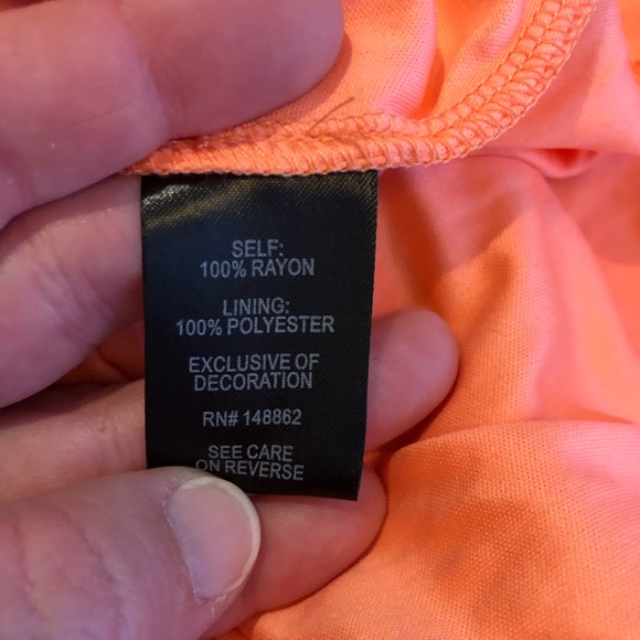 Torrid coral orange white pink floral lace up crinkle maxi dress size 1 or 1X - Picture 13 of 16